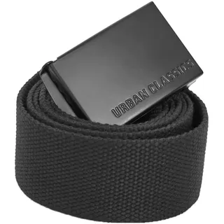 Urban Classics Unisex Long Canvas Belt Gürtel, per pack Schwarz (black 00007), (Herstellergröße: 140cm)