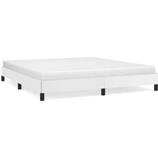 vidaXL Bettgestell Weiß 160x200 cm Kunstleder - Weiß