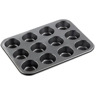 Rosenstein & Söhne Muffinblech: Antihaftbeschichtetes Backblech für 12 Muffins mit 7 cm Durchmesser (Muffinbackblech, Mini Kuchen Backblech, Muffin)