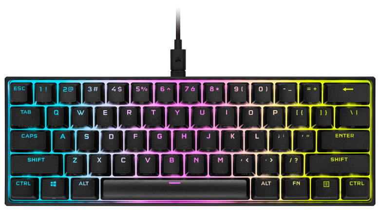 Bild von K65 RGB MINI 60% Layout, MX SPEED RGB Silver, USB, DE (CH-9194014-DE)