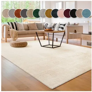 Paco Home Teppich »Cadiz 630«, rechteckig, 22 mm Höhe, Uni-Farben, besonders weich, auch als Läufer erhältlich,