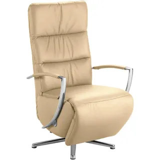 Cantus Relaxsessel , Beige , Leder , Echtleder , Color-Finish-Leder , 64x112x80 cm , Fußauswahl, Lederauswahl, Stoffauswahl, Relaxfunktion , Wohnzimmer, Sessel, Ledersessel