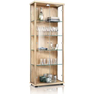 K-Möbel Vitrine 33/67/176 cm 67 x 176 x 33 cm Buche