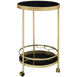 Wohnling Servierwagen Ø ca. 45 cm, schwarz/gold
