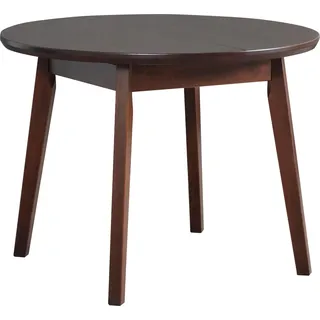 Esstisch Oslo Nussbaum ausziehbar klappbar 100x100-130 cm - Braun