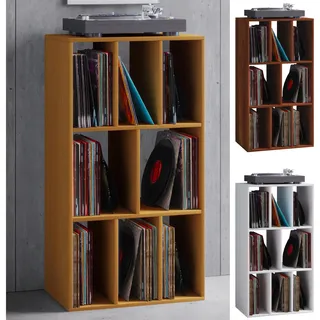 VCM Schallplattenregal Raumteiler 60 cm Buche Braun