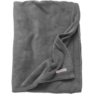 Esprit Plaid , Anthrazit, Grau, Dunkelgrau , Textil , Uni , 150x200 cm , pflegeleicht , Heimtextilien, Wohntextilien, Decken, Plaids