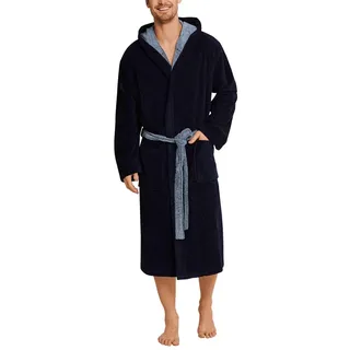Schiesser Herren Bademantel Bademantel,, per pack Blau (dunkelblau 803), Small (Herstellergröße: 048)