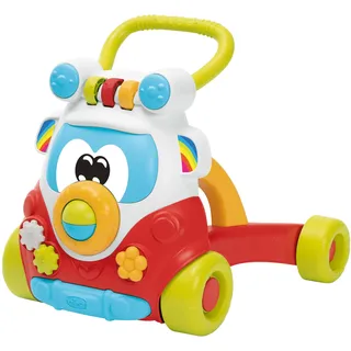 Chicco Happy Hippy 2in1 Lauflerner mit manuellem Aktivitätszentrum, bunter Kleinkinderbus mit 4 großen Rädern, Lernspielzeug für Baby & Kleinkind Geschenk - Babyspielzeug 9-24 Monate