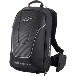 Alpinestars Charger Pro Backpack Motorradrucksäcke für Herren Motorradzubehör Reiserucksäcke Motorradhelm-Tasche Motorradfahrer Laptop-Fach Schwarz