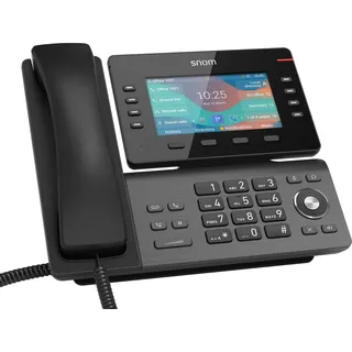 Snom D862 IP Telefon, SIP Tischtelefon, 5" IPS-Farbdisplay 1280 x 720 Pixel, 12 SIP-Ident,39/8 Programmierbare Funktionstasten, USB, WiFi NFC, Bluetooth, 3 Jahre Herstellergarantie, Schwarz, 00004535