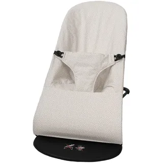 Bezug für BabyBjörn Balance Soft Hängematte (ersetzt Originalpolster), hypoallergen, sehr weich, atmungsaktiv (Bio-Baumwolle, Sterne, Beige)