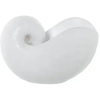 DRW Tischvase mit Muschelform, Kunstharz, 31 x 21,5 x 16,5 cm, Weiß