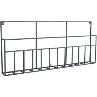 Loft42 Zeitschriftenständer Maggy Schwarz , Metall , 70x31x7 cm , Wohnzimmer, Kleinmöbel, Zeitungsständer