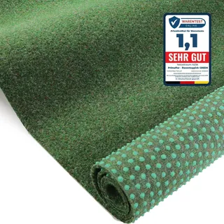 Primaflor Primaflor-Ideen in Textil Kunstrasen »GREEN, Made in Netherlands« rechteckig 7,5 mm, Höhe Rasenteppich, blau, mit Noppen, grün,