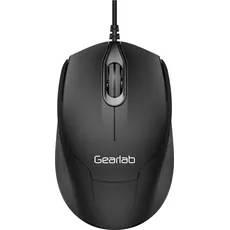 Gearlab G120 Optical USB Mouse (Kabelgebunden), Maus, Schwarz