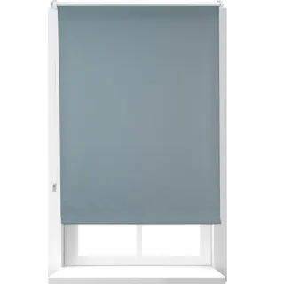 2 x Verdunkelungsrollos, Hitzeschutz, Thermo Rollos Klemmfix, blickdichte Seitenzugrollos 80x165, Stoff 76 cm, grau - Schwarz