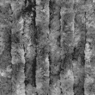 Moritz Flauschvorhang aus Chenille 90 x 220 cm anthrazit Türvorhang als Fliegenschutz Insektenschutz für Camping Wohnwagen - Grau