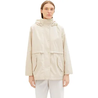 TOM TAILOR Damen Parka Mantel mit Kapuze, 27609 - Cold Beige, L
