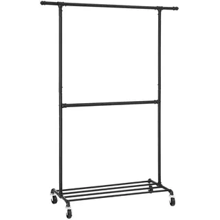 Songmics Kleiderwagen 130 x 198 x 49 cm Schwarz