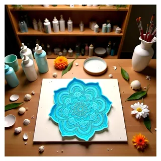 2 x blaue Silikonformen für Epoxidharz – Formen für Blumen-Tabletts, Tassenuntersetzer, Gießen, DIY, Basteln, Heimdekoration, Werkzeuge, Skulpturen, 11,9 x 11,9 x 0,7 cm