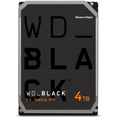 WD_BLACK Hochleistungsspeicher 4 TB (HDD, interne Gaming Festplatte, 7.200 U/min, SATA 6 Gbit/s, 256 MB Cache, 3.5 Zoll, Gaming HDD) Schwarz