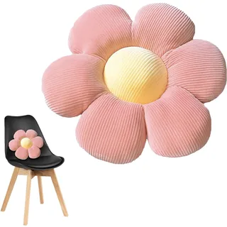 YUZHEDM Blumenkissen 40 x 40 cm Rosa Gelb, Blumen Kissen Deko Kissen | Aesthetic Flower Pillow als weiches Sitzkissen für Stuhl Boden Bett Sofa, moderne Wohnaccessoires und Raumdekoration