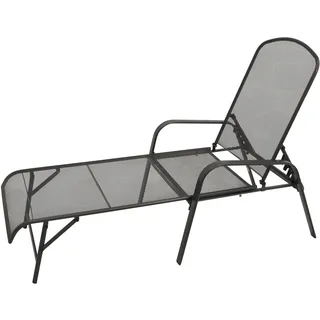 DEGAMO Gartenliege Sonnenliege 191 x 62 x 100 cm Grau