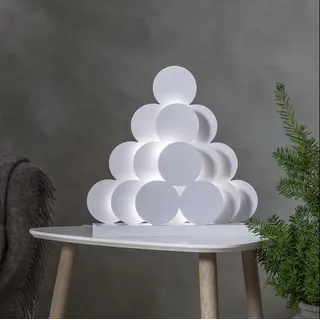 Star Trading LED-Fensterleuchter Grandy weiße Kugeln 40x39cm - Weiß