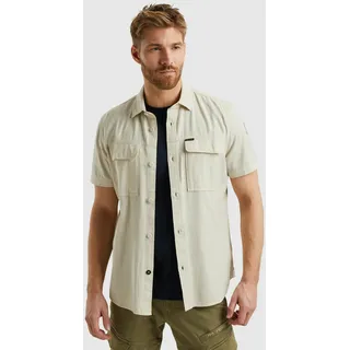 PME Legend Kurzarmhemd mit Kent Kragen, weiß