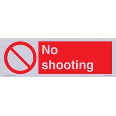 Schild "No Shooting", 300 x 100 mm, L31
