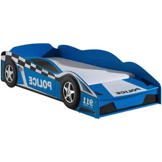 Vipack Autobett Police Car blau