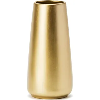 Keramikvase – Minimalistischer Boho Blumenvase(Helles Gold, groß)