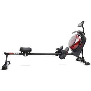 Sunny Health & Fitness Hydro + Dual Resistance Intelligentes magnetisches Wasserrudergerät – SF-RW522017BLK