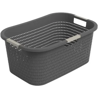 Rotho Wäschekorb Country, 40 L anthrazit