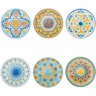 Villa d'Este Home Tivoli Platzteller Ø 33 cm aus Kunststoff PP, Sizilien, 6 Stück