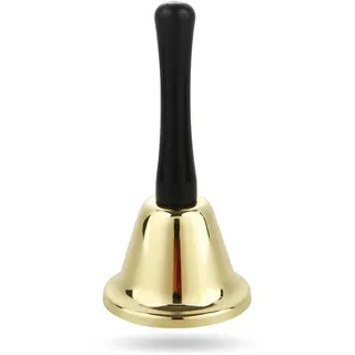 Nikolausglocke - Weihnachtmannkostüm Accessoire - Weihnachtsglocke Gold - Glocke für Weihnachten & Advent für Nikolaus