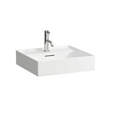 Laufen Kartell Waschtisch unterbaufähig, ohne Hahnloch, mit Überlauf, 500x460mm, H810332, Farbe: Weiß mit LCC Active