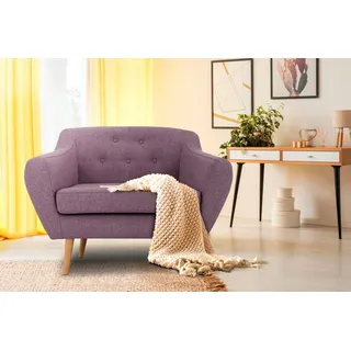 Home affaire Sessel »Renne« mit Heftung im Rücken im skandinavischem Stil, lila