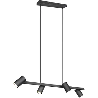 Trio Pendelleuchte Marley Alu, Eisen, Stahl & Metall Schwarz