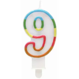 ATOSA BL. Kerze No 9 bunt (50681)