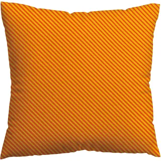 Kissenbezug SCHLAFGUT "Premium Kissenbezug Woven Fade Satin (1 St)", bunt (gelb deep, rot mid), B:80cm L:80cm, Mako-Satin, Obermaterial: 100% Baumwolle, Kissenbezüge, Kissenbezug, Ton-in-Ton Reißverschluss, Fadendichte von 300tc, Streifen, OEKO Tex