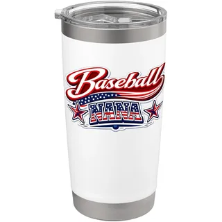 Baseball Nana USA Flagge Patriotisches 4. Juli Design Doppelwandiger Edelstahl-Thermobecher