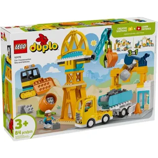 LEGO 10476 Baustelle mit Baufahrzeugen – 3-in-1-Set