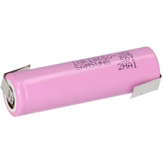 Samsung INR18650-35E – 18650 Li-Ion 3,7 V 3500 mAh mit Z-Lötfahne (ungeschützt)
