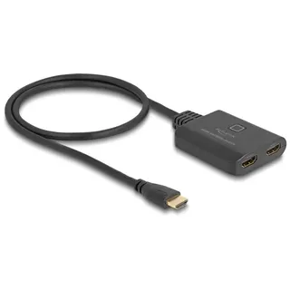 DeLock HDMI Switch 2 x HDMI in zu 1 x HDMI out 8K 60 Hz 50 cm Schwarz