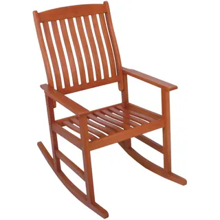 Garden Pleasure Schaukelstuhl Florida Holz 62 x 105 x 93 cm Braun mit Wippfunktion