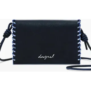 Schicke Damen-Geldbörse in Schwarz mit abnehmbarem Schulterriemen - Schwarz