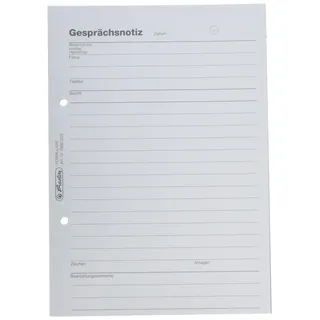 Herlitz Formularbuch Gesprächsnotiz A5 Weiß