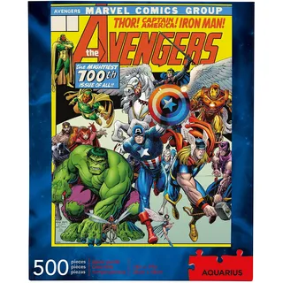 Aquarius Marvel Avengers Cover 500 Pc Puzzle, Multicolor